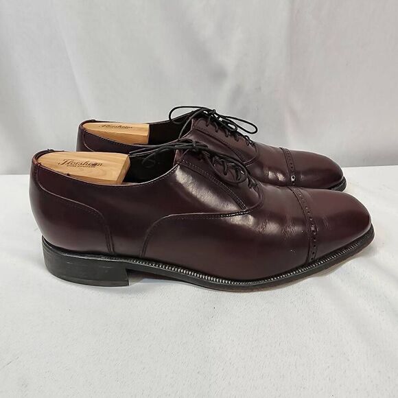 Florsheim Leather Burgundy Cap Toe Balmoral  10.5 D Oxford Lace-Up Dress Shoes main image 7